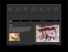 Tablet Screenshot of burgessproductions.com